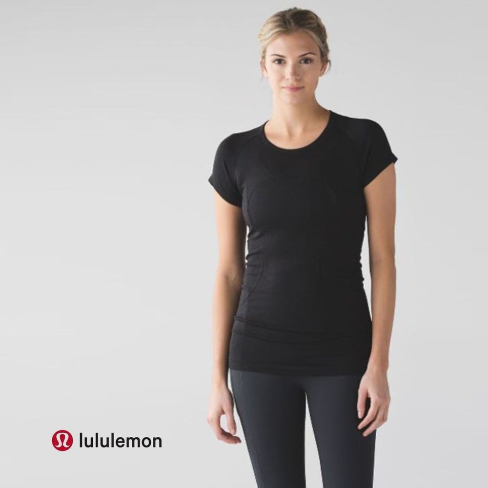 LULULEMON Swiftly Tech Short Sleeve Crew Black Size 10